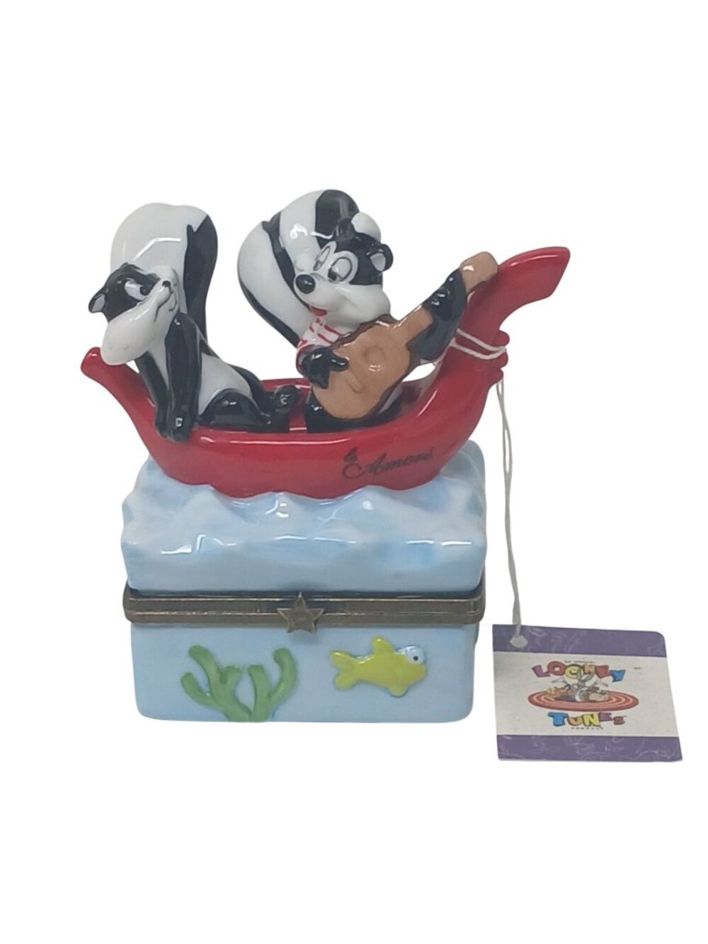Looney Tunes 1996 Pepe Le Pew Gondola Hinged Trinket Box By Midwest  #S-2